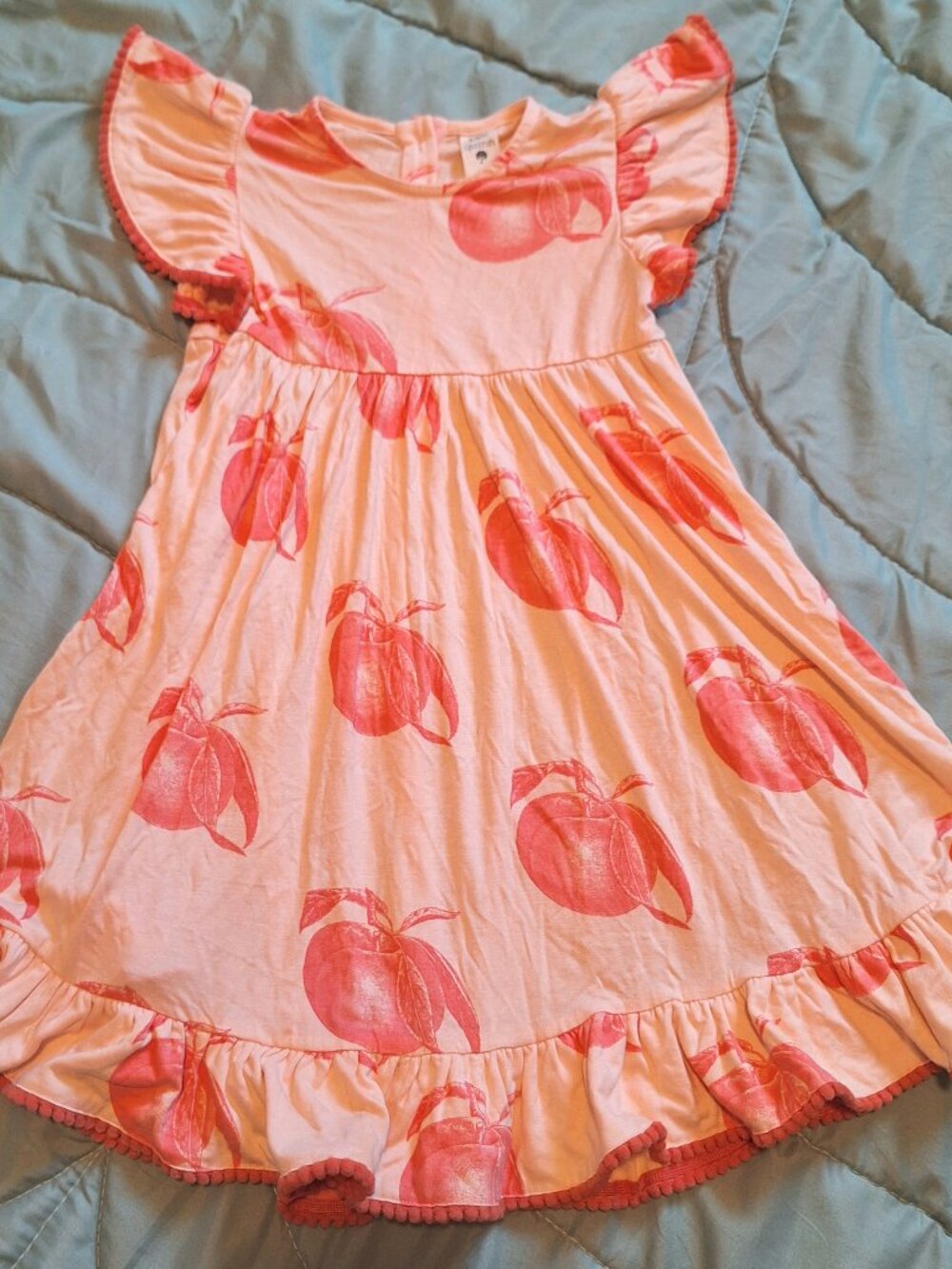 Vintage Peach Pom Dress